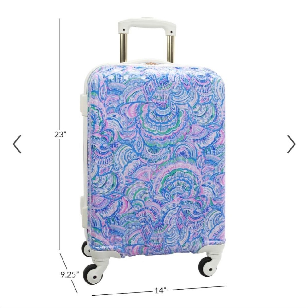 Brand New Lilly Pulitzer Happy As A Clam Hardshell Luggage Carry On - Picture 5 of 7